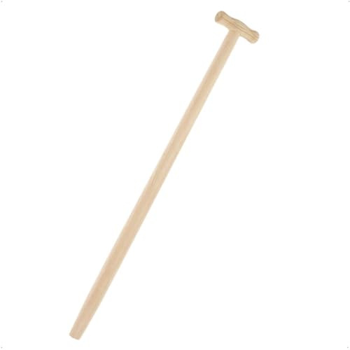 Rekord - Spatenstiel 90 cm aus Esche - Gerätestiel mit T-Griff, 40 mm | Holzstiel für Spaten mit Rohrdülle, gerade Form aus Eschenholz, optimale Kraftübertragung, Ersatzstiel 40x900 mm