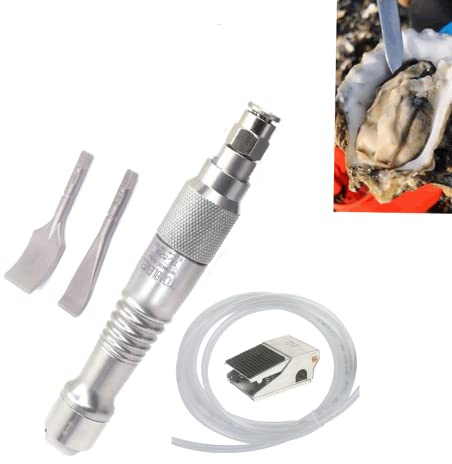 Micro Air Flux Chipper Pneumatic Scraper Scaling Gas Shovel Sculpture Pry Oysters Shell 2 chisels With Foot Switch Engrave Tools