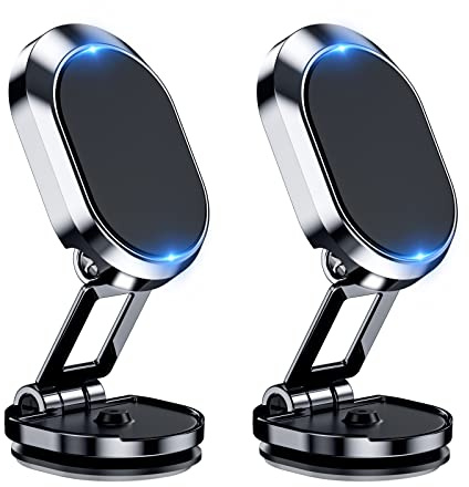 HanCenDa Handyhalterung Auto Magnet, KFZ Magnet Handyhalter 360 Grad Einstellbare Smartphone Halterung Auto kompatibel für Smartphone/iPhone/Samsung/Huawei usw. - Schwarz