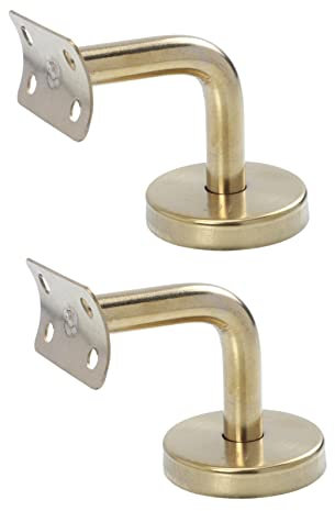 Uonlytech 2pezzi Supporto Per Corrimano Muro Inossidabile Da Design Semplice e Robusto Per Scale e Ringhiere Resistente e Pratico Per Uso Domestico e Commerciale