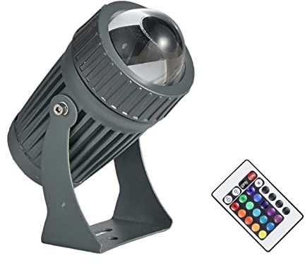 Spot À Faisceau LED Exterieur - Projecteur D'extérieur 10 W Avec Télécommande, Éclairage À Distance Étanche IP67, Pour L'extérieur Du Bâtiment(10W(110-23