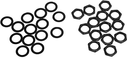 Gitarrenmutter-Unterlegscheiben-Set, Weibliche Gitarren-Klinkenstecker-Mutter, Klinken-Eingangsmutter, Gitarren-Klinkenbuchsen-Muttern, Metall-Unterlegscheiben-Muttern für