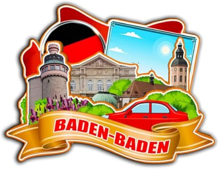 Orlybar Baden-Baden Deutschland Magnet Kühlschrankmagnet Holz 3D Sehenswürdigkeiten Reise Sammlerstück Souvenirs Dekoration handgefertigt -4152