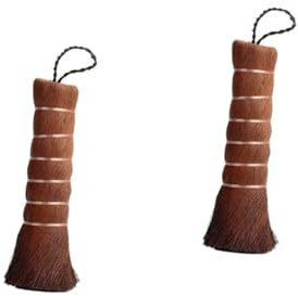 Beaupretty 2pcs Natural Palm Fibre Tea Brush Lint Brush for Teapot Cleaning Heavy Duty Broom Indoor
