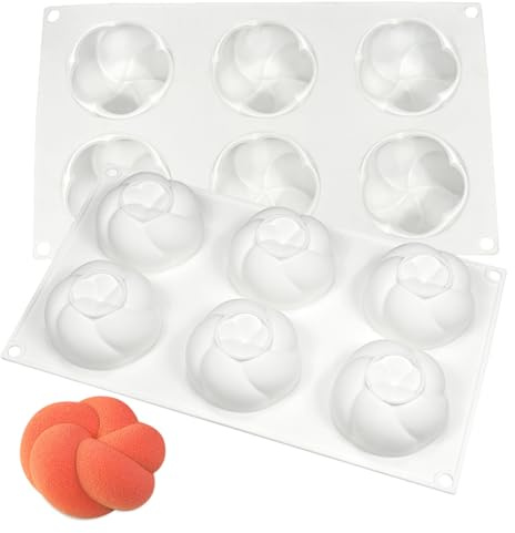 mostsom 3D Hamster Shape Silicone Mold Cake Baking Molds for Dessert Cake Mousse Heart Shape Molds for Making Handmade Soap Making Chocolate Mould (A_ Tie Rope Twisted Shape)