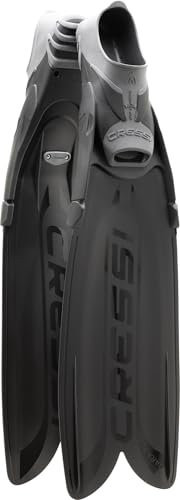 CRESSI Gara Turbo Flex Fins Black 44/45 - Leichte reaktionsfreudige Unisex Flossen modularem Gara System mit austauschbaren Blättern für Tauchen, Apnoe, Speerfischen, Schnorcheln, Schwarz, 44/45