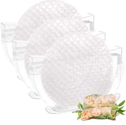 Mcvomv Spring Roll Water Bowl Rice Paper Holder Rice Bowl Rice Roll Shrimp Spring Day Vietnam Rice Paper Holder Spring Roll Water Dipping Rice Rolls 3pcs