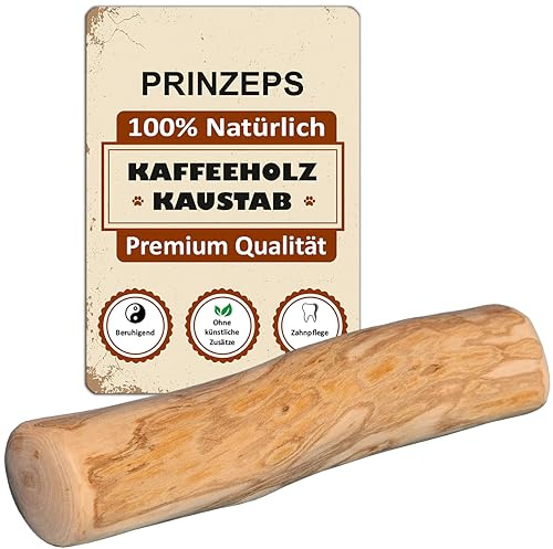 PRINZEPS Kaffeeholz Kaustab für Hunde - Kauholz Kauknochen Kauspielzeug - 100% Natürliches Spielzeug Kauwurzel - Größe XXS: Für Welpen und Kleine Hunde bis 3 kg