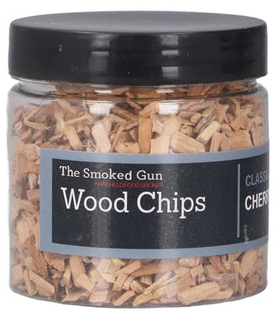 Alomejor Copeaux de Bois pour Fumer du Whisky, Génération Rapide de Fumée, avec Saveur de Fruits, pour Cocktails, Viandes, Copeaux de Fumage de Whisky (Cerise)