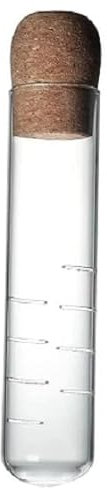 Colador de té, tubo de ensayo, infusor de té, colador de malla de té de vidrio resistente al calor con corcho suave, mini botella vacía tubo infusor de té