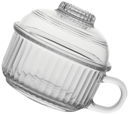 Cabilock Taza De Vidrio Transparente Para Cereal Diseño Elegante Perfecta Como Accesorio Fotográfico