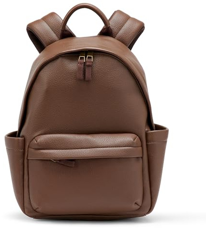 Amazon Essentials Damen Kleiner Rucksack aus Kunstleder, Braun, Einheitsgröße