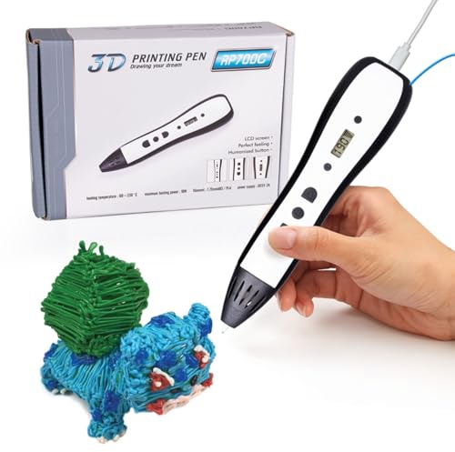 Kretrum 3D-Stift für Heimwerker 3D-Druckstift mit LCD-Bildschirm 3D-Malstift mit 1,75 mm PLA-Filament Lustiges Spielzeug Bestes Geburtstagsgeschenk