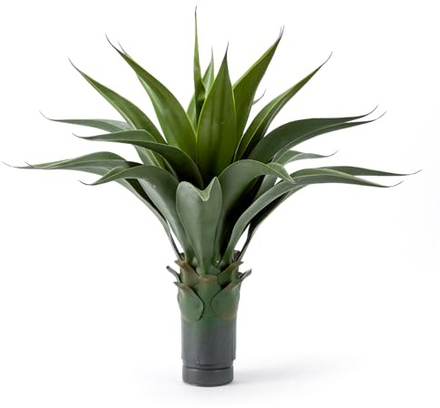 Volcuna 22 Artificial Agave Plant UV-Resistant Faux Plant Indoor/Outdoor Realistic Synthetic Agave for Home Décor