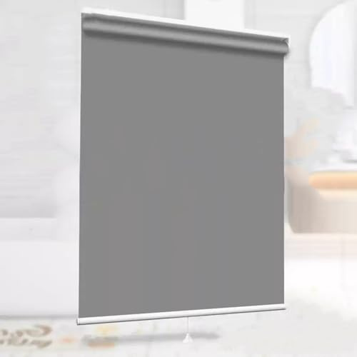 X1NGFU Springrollo Mittelzugrollo,Kabellose Verdunkelungsrollos Thermorollo,Polyester Fenster Rollo Vorhang,Schnapprollo für Badezimmer,Schlafzimmer,Anpassbar,Breite x Höhe (180cm x 180cm)