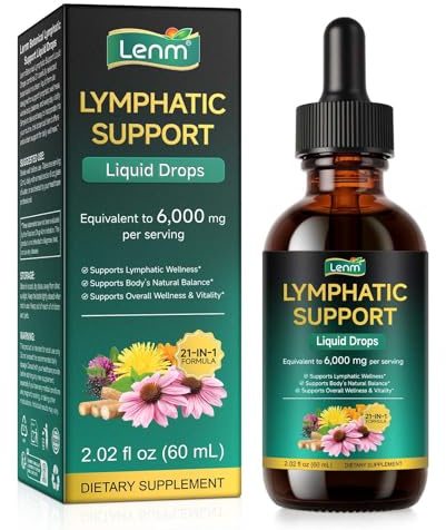 Lymphatic Drainage Drops 2 FL OZ, Lymphatic Cleanse & Immune Support, Herbal Blend for Efficient Drainage Support & Enhanced Overall Health, Alcohol-Free Liquid Drops