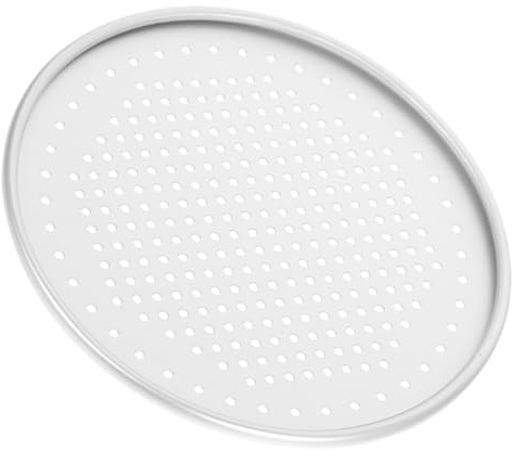 Luxshiny Molde para Hornear Pizza Redondo de Aluminio Antiadherente Perforado 33,8 Cm Bandeja para Horno Versátil para Pizza y Pasteles para Uso Doméstico y Cocina Diaria