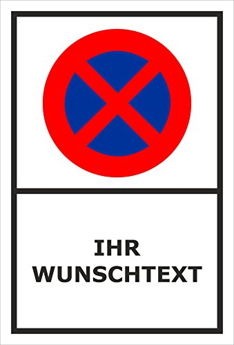Parken verboten Schild – Abschleppschild - mit individuellem Wunschtext personalisiert – 45x30 cm – 3mm Aluverbund – Verschiedene Größen und Materialien – Mit Bohrlöchern