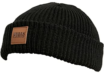 Urban Classics Unisex Strick-mütze Dogger Beanie Strickmütze, Schwarz (Black 00007), Einheitsgröße EU