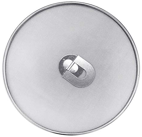 Gemini _ Mall Écran anti-éclaboussures en acier inoxydable pour poêle à frire, huile chaude, couvercle anti-éclaboussures pour la cuisson et la friture 29 cm