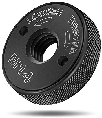 Schnellspannmutter SDS Clic M14, für alle Winkelschleifer von AEG, Black & Decker, Dewalt, Flex, Hitachi, Metabo, Makita etc.(1x spannmutter), Schwarz