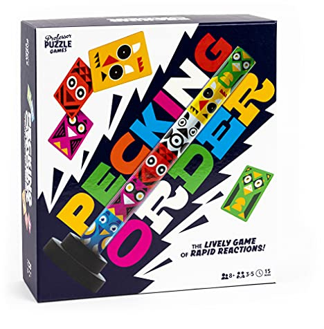 Professor PUZZLE Pecking Order - Il gioco vivace di reazioni rapide per tutta la famiglia.