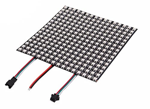 LOAMLIN WS2812B RGB LED Digital Flexibel Individuell Adressierbar Panel Light WS2812 8X8 16X16 8X32 LED Modul Matrix Bildschirm DC5V (16X16 256Pixel)