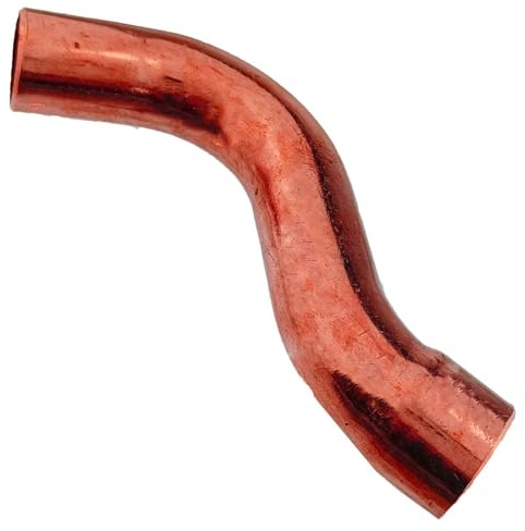 MegaHaustechnik Überspringbogen mit Außen-Löt-Ende Stutzen Außendurchmesser 15mm Lötfitting aus Kupfer für Rohr-Außendurchmesser 15mm zum Löten, Trinkwasser geeignet, Nr.5086