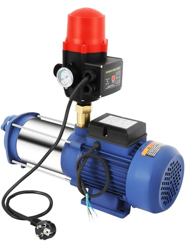 Kreiselpumpe Hauswasserwerk, 2500W 2850rpm Kreiselpumpe Hauswasserwerk Gartenpumpe 160L/min mit Druckschalter