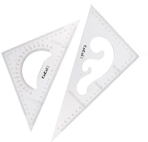harayaa 2x 30/60&45 DREIECK LINEAL ZEICHNUNGSSET 20/25/ 30cm, 25 cm