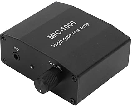 Microphone Amplifier 3.5mm Interface Mic Amp DC 5V Portable for Audio
