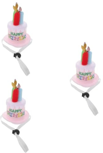 Toyvian 3 Stücke Cartoon Hut Plüsch Geburtstag Party Hut Multi-farbe Kerzen Für Erwachsene Teens