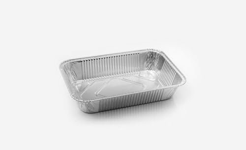 Inoverse Lot de 500 barquettes en aluminium de 21,2 x 14,7 x 4 cm - Plat à gratin en aluminium de qualité supérieure
