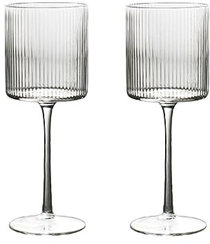 SUREK Splendidamente Bicchieri da Vino Classici Bicchieri da Champagne a Stelo Lungo Rotondi Bicchieri da Vino Rosso Set di Bicchieri da Vino Bianco Personalizzato