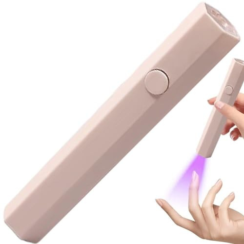 Dinntty Lámpara De Uñas Lámpara De Uñas con Flash De Mano para Todos Los Esmaltes De Gel Mini Lámpara De Uñas Ultravioleta Ligera Y Portátil para Bricolaje En Casa, Viajes,