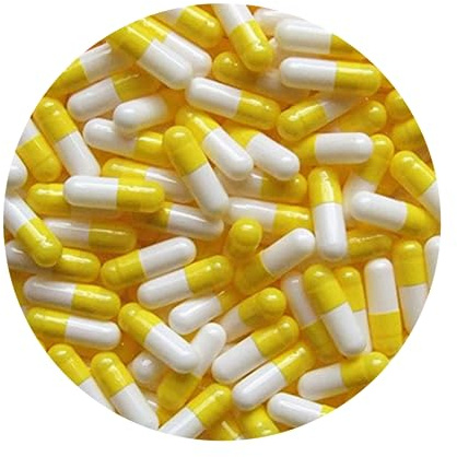 Pure Capsules® Size 1 Empty Capsule Yellow White-Size 1 Yellow White Empty Gelatin Capsules Gelatine Hard Pill Capsule - Self Fill,Kosher,Non-GMO, SGS Certified,Gluten Free (500)