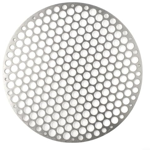 Stainless Steel Round Grill Net BBQ Mat, Carbon Furnace Steam Nets Barbecue Rack, Reusable Fire Pit Grate Barbecue Mesh, Round Steaming Cooling Rack(20CM)
