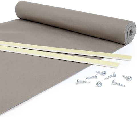 Giuri Tessuti - Fasce in TESSUTO Outdoor per copertura ad onda di Pergola e Gazebo - Telo ombreggiante da esterno (TORTORA, 45x850cm)