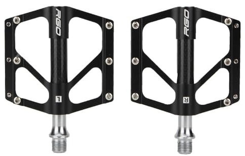 WANGZEYU MTB Pedale Carbon Fiber Pedal Rennrad Pedal Lager Aluminium Legierung Anti-Skid Mountainbike Pedal Fahrrad Zubehör Fahrradpedale(Noir)