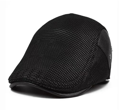 WENH Casual Echtes Leder Hut Kappe Wildleder Schaffell Baskenmütze Warme Winter Baumwolle Männer Hut Ohr Klappe Kappen for Männer(Print 2,57 58cm)