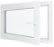 Fenêtre PVC - LxH 900x600 mm -Triple Vitrage - Blanc -poignée à droite