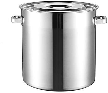 Genérico Olla sopera Multifuncional con colador, Olla de Acero Inoxidable, Olla Grande y Profunda de Acero Inoxidable para inducción, Olla para cocinar, diámetro 30 cm, Altura 30 cm (24 litros) (Colo