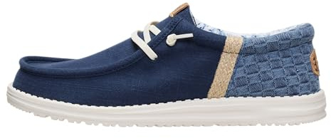 HEYDUDE Wally Funk Summer Stitch - Scarpa Slip-On da uomo, leggera, riponibile, da viaggio, con lacci elastici, facile da indossare, 9