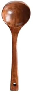 Mestolo per zuppa Cucchiaio da portata in legno Mestolo Grande mestolo da zuppa in legno naturale Utensile da cucina Stoviglie fatte a mano for cucina Ristorante Porridge