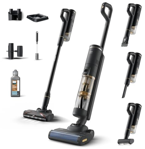 Aspiradora inal?mbrica - PHILIPS AquaTrio XW7264/11 - 21,6 V - 450 ml - 2500 rpm
