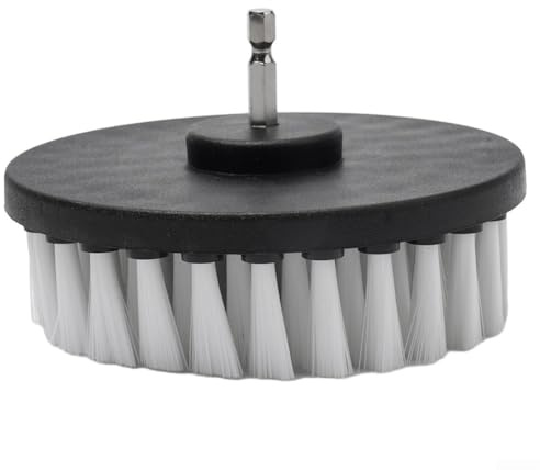 Spazzola per trapano elettrico da 12,7 cm, per tappeti, pelle, tappezzeria e divani; spazzola per la pulizia di mobili, piastrelle e bagno, compatibile con cordless