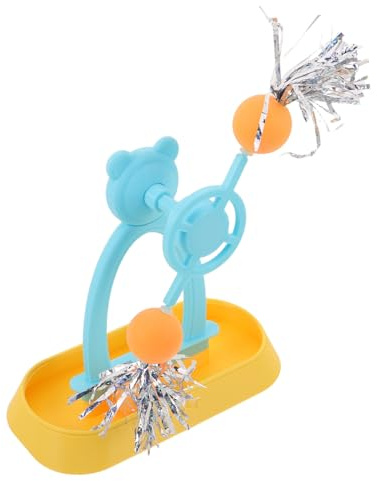 Alasum Interactif pour Chat D’Intérieur Moulin à Vent Balle Mobile et Plateau Tournant en Plastique Stimulation Instinct de Chasse Divertissement Solide pour Chatons et Chats Adultes