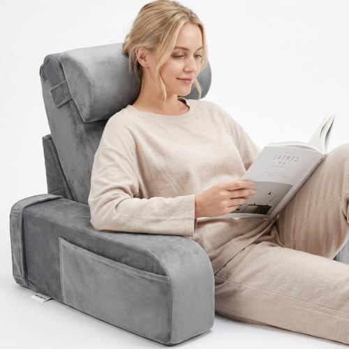 INCIKITI Reading Pillow, 30-90° Adjustable Angle & Height Reading Cushion