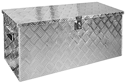Trucky Truck Box Caisse de Transport Remorque Boîte à Outils Chequer Plaque en Alu D120