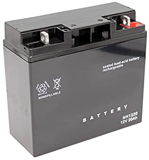 SECURA Batteria al gel 12Volt 20AH rinforzata per trattorini compatibili con Castelgarden